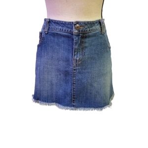 Vanity denim miniskirt,size 13, medium wash